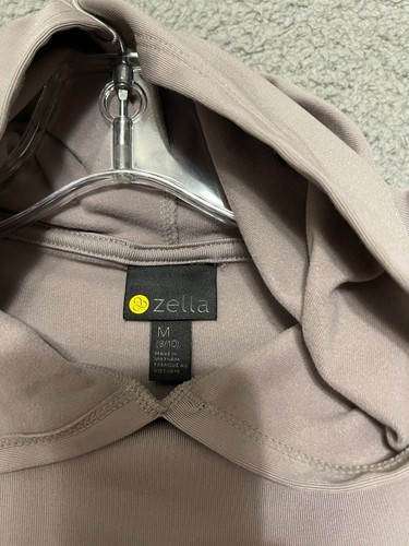 Zella Sweater Girls Medium Gray / purple Pullover Hoodie Sweatshirt Gym Active - Picture 2 of 5