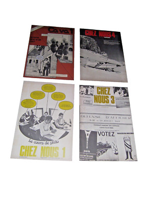 Lot 3 Vintage 1971-72 Scholastic Magazine CHEZ NOUS Pamphlets and Cava 1, 1973