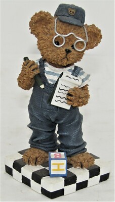 Home Interiors Gifts #11914 Kuddles Korner Back To School Bear September 2002