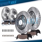 Front Rear Drilled Brake Rotors Ceramic Brake Pads Kit for Hyundai Sonata Kia K5