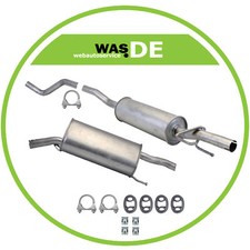 Auspuffanlage Opel Corsa B 1.0 i 12V Schalldämpfer Auspuff mit Anbausatz