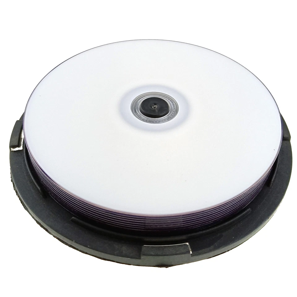 10pcs DVD+R DL 8.5GB 8X Blank Media Disc 240min Inkjet Printable Spindle Pack - Image 2 of 4