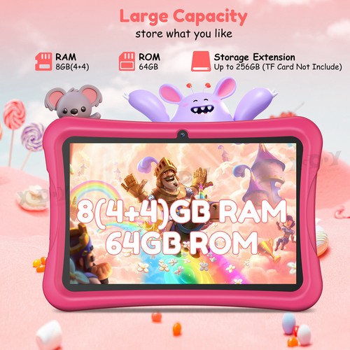 Android 14 Kids Tablet 10 inch 8GB RAM 64GB ROM WIFI6 Quad Core 7000mAh IPS AU - Picture 5 of 30