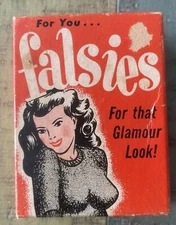1950 FALSIES "For The Glamor LOOK" Teeth with Box by H FISHLOVE CO CHICAGO