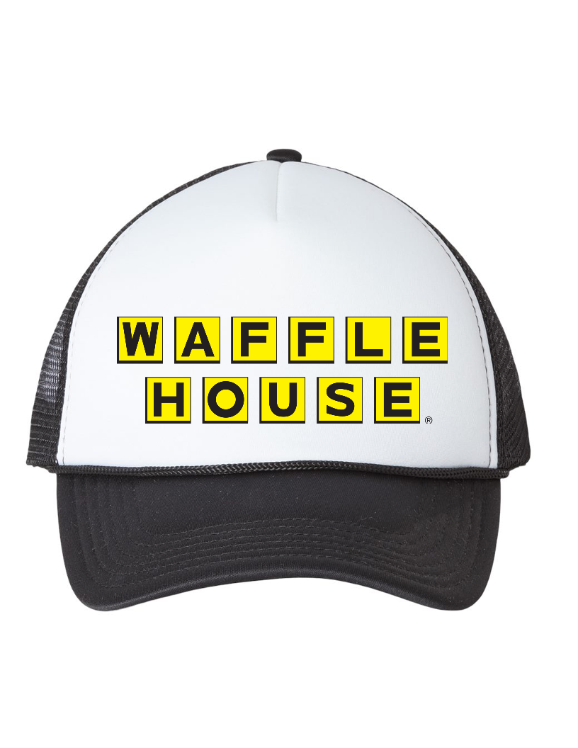Vintage Waffle House Logo Hat Breakfast Food Retro Trucker Hat