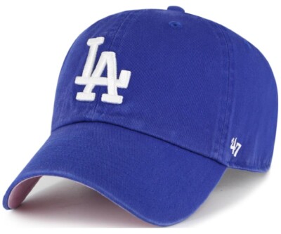 47 Brand Los Angeles Dodgers Blue Sidepatch Clean Up Curved Visor Strapback Cap