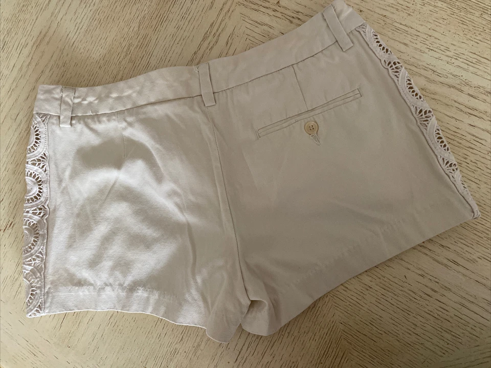 Sexy Pantalones Cortos Catherine Malandrino Mezcla Seda Encaje Talla 6 Foto 2 de 4