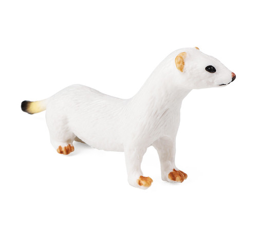 8.5cm Mini White Ferret PVC Toy Wild Animal Figure Doll Kids Gift - Picture 1 of 6