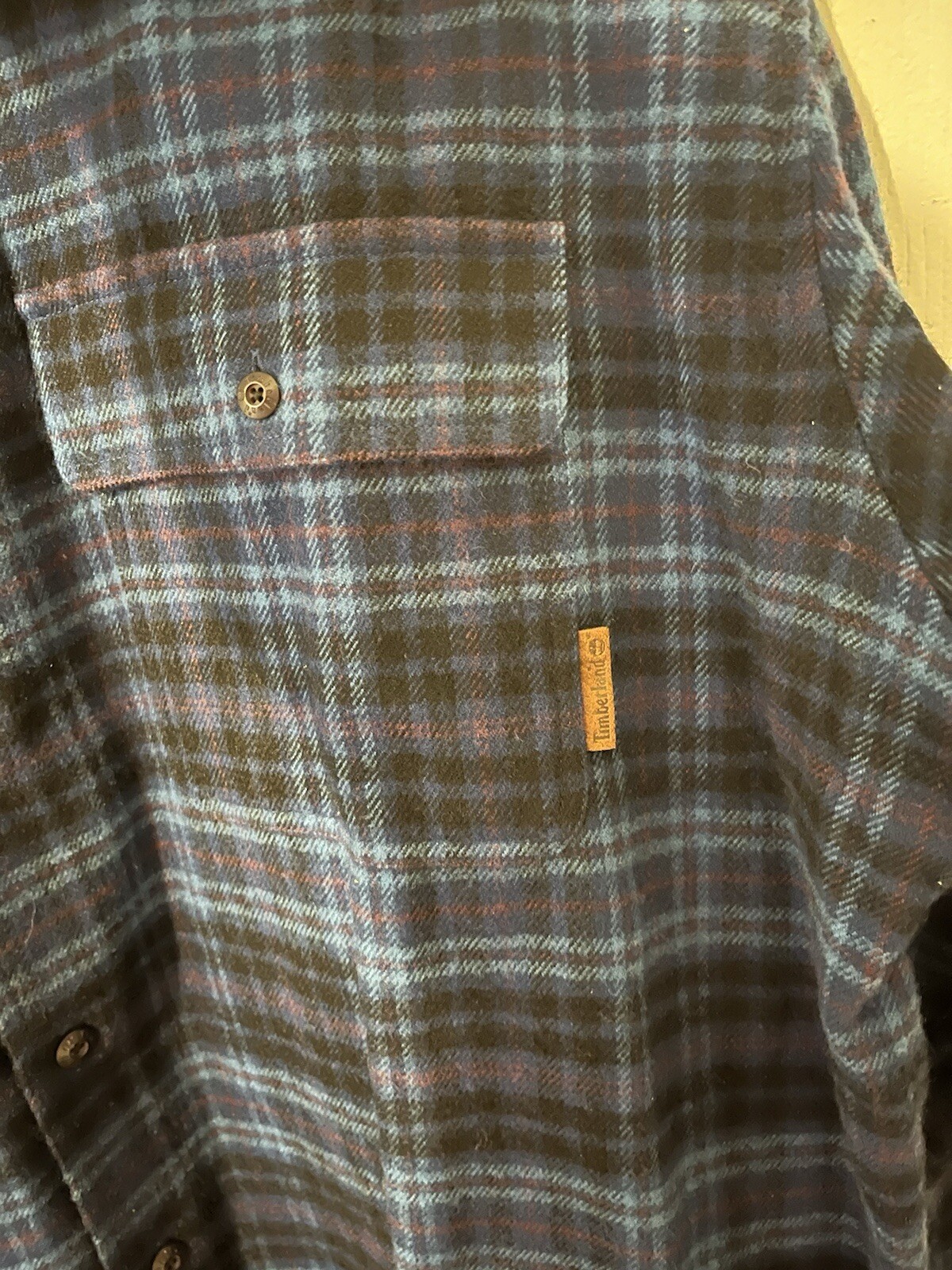 Timberland Plaid Pullover Button Down Coat Jacket… - image 3