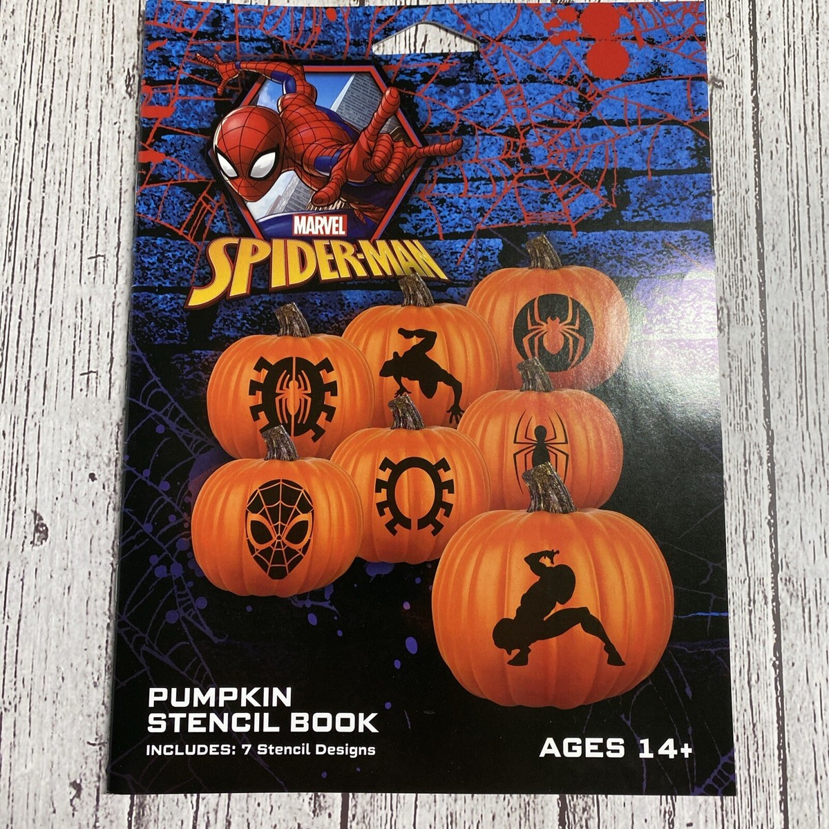 Marvel Spider-Man Pumpkin Stencil Book Halloween 7 Designs | eBay, image size:1200x1200