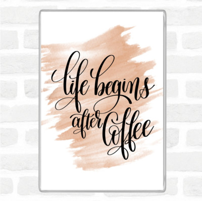 Life After Coffee Zitat Jumbo Kühlschrankmagnet