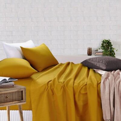 Luxury All Size Ultra SOFT Sheet Set Flat Fitted Sheet Pillowcase