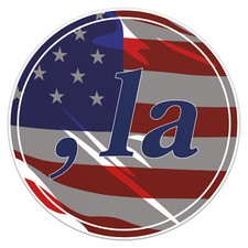 American Flag Comma La Kamala Harris Sticker