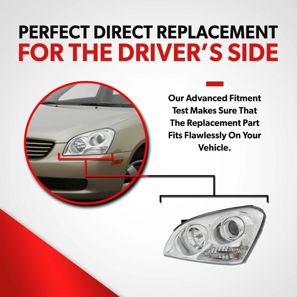 For 2006 2007 Kia Optima EX LX 2.4L 2.7L Headlight Replacement With Bulb Driver Foto 4 de 4