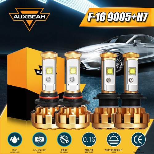 Kit Ampoules LED H7 100W - Blanc 6500K, 16000 Lumens - Compatible Faisceau Haut/bas, Antibrouillard - Anti-erreur CAN