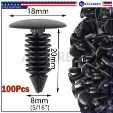 100pcs Bumper Clips Auto Car Hole Plastic Rivets Fastener Fender Push Pin NEW