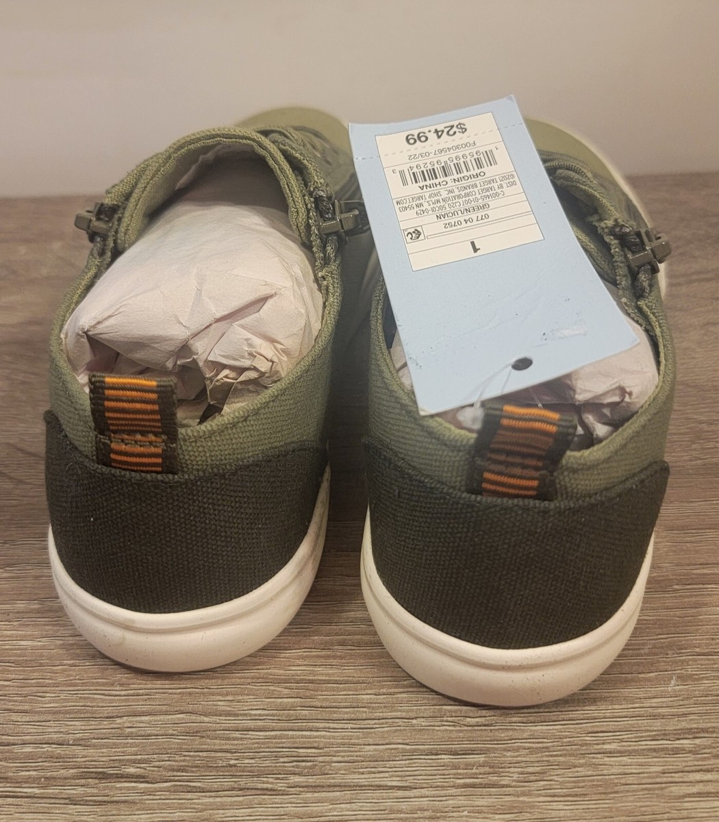 Boy's 2 tone Green double zipper Jack Lucian sneakers size 1-Cat