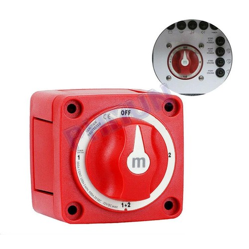 Red Marine Boat 6007 M-Series Mini Dual Battery Selector Switch 4 Position -AU - Picture 3 of 8