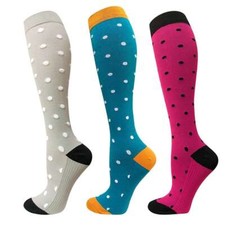 Women 20-30mmHg Compression Socks Graduated Support Running Knee High Sock Adult