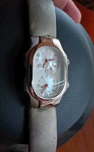 Philip Stein Signature Teslar SS Dual Time Women’s Wrist Watch Leather MOP - 第 20/23 張圖片