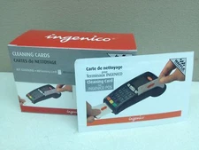 BOX 40 Genuine Ingenico Waffle Cleaning Card for Smart Cards & Magnetic Stripe