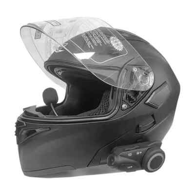 Bluetooth Full Face Helmet Flip Up Helmets with HD Camera Recording Double Visor