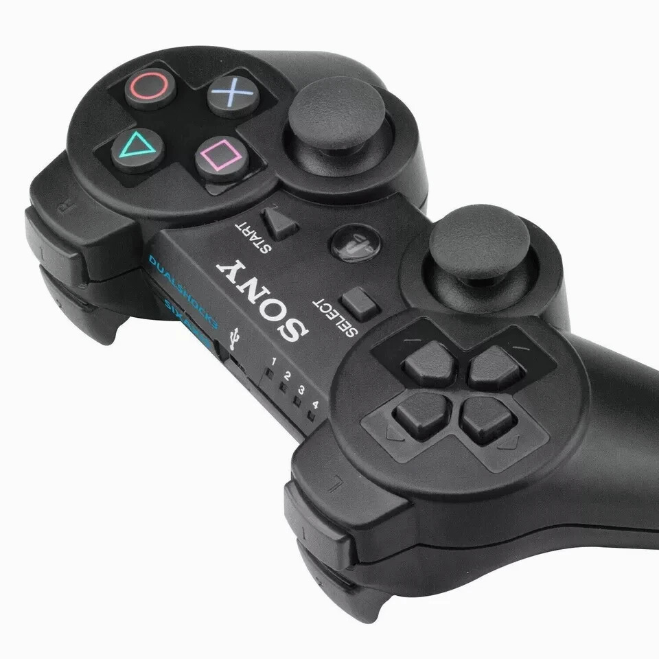 For Sony PS3 Playstation 3 Black Wireless Bluetooth Video Game