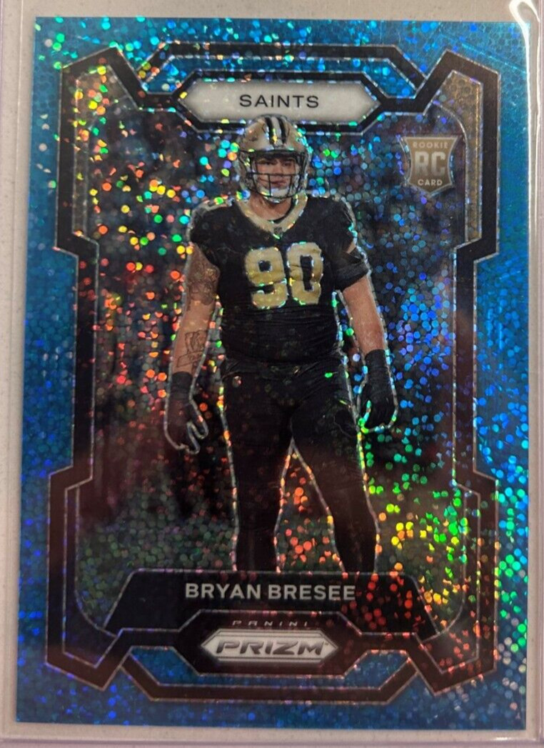 2023 Panini Prizm - Rookies Blue Sparkle Prizm #372 Bryan Bresee /96 (RC)