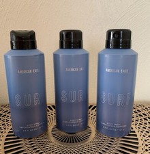 SURF body Spray American Eagle Outfitters AEO Men's Fragrance 4.5 oz - 3 Bottle
