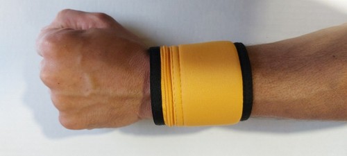 PORTAMONETE DA POLSO POLSINO PORTAFOGLIO IN SPUGNA rosso giallo blu camouflage - Imagen 7 de 28