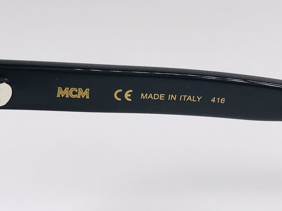 New MCM 649S 001 Black Sunglasses with Case 55mm MCM Worldwide Shiny Black Navigator w/ Acetate In-lay  main image 4