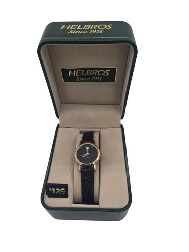 Helbros Women\'s Gold and Black Watch Rare Helbros Gold Tone Women main image 3