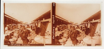 Indo-Chine Viet Nam Hai Phong Markt Glasplatte Stereo Positiv