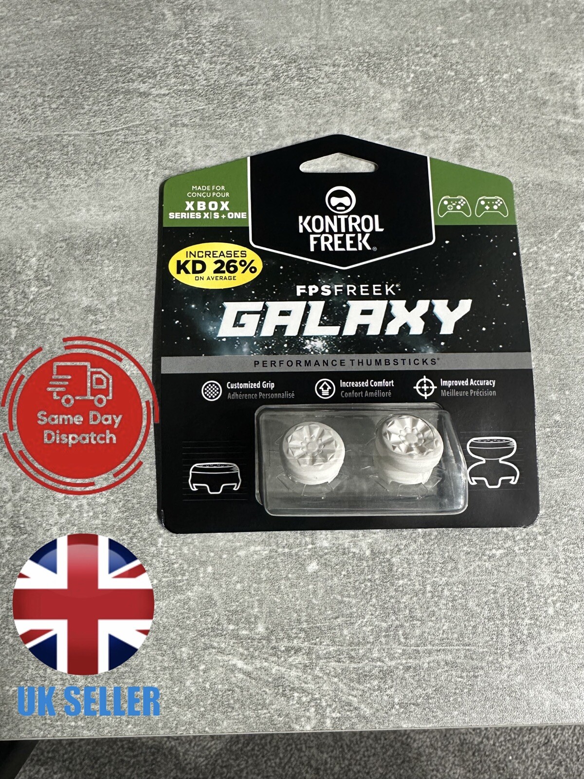 Kontrol Freek Xbox Series S/X , One Thumbsticks Thumb Grips FPS -  Galaxy White