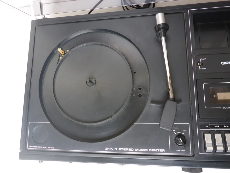 Ancien Système Hifi Tourne-Disque Radio Kas. GPM-3000 3-in-1 Stéréo Music Center - Photo 2/4
