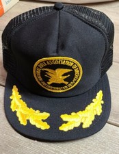 Vintage NRA Snapback Trucker Hat Foam Mesh Patch w/ gold leaves National Rifle