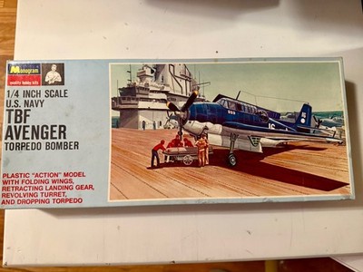 VINTAGE MONOGRAM/ MATTEL  US NAVY TBF AVENGER TORPEDO BOMBER #6829 SEALED