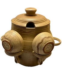 Blue Mountain Pottery Canada Soup/Drink Tureen 4 WINTER  Cottage Lodge Holidays