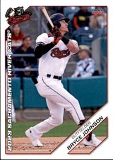 2023 Sacramento River Cats Choice #15 Bryce Johnson Cypress Texas Baseball Card
