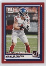 2025 Panini Donruss Press Proof Red Micah McFadden #55 14dq