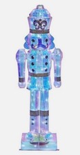 Holiday Living 36  Nutcracker Iridescent 3  Christmas Decor Prismatic LIGHTS UP 