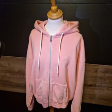 Lfdy Zip Hoodie Sweatjacke Herren Damen rosa pink Größe M Oversized Fit *TOP*
