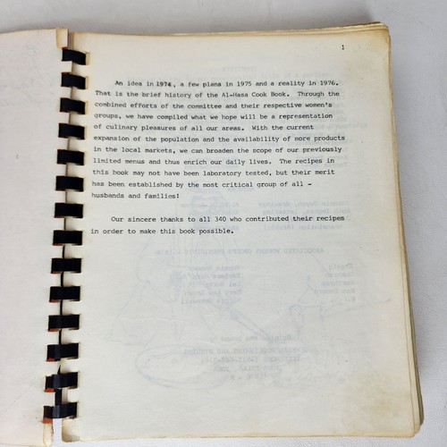 Vintage 1976 Al Hasa Saudi Arabia Spiral Bound Saudi Arabia Illustrated Cookbook - Foto 11 di 13