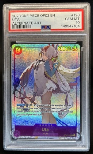 2022 One Piece Paramount War Uta Secret Rare Alt Art #OP02-120 PSA 10 GEM MINT