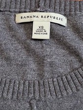 Banana Republic Womens Sz XS Sweater Knit Pullover Gray