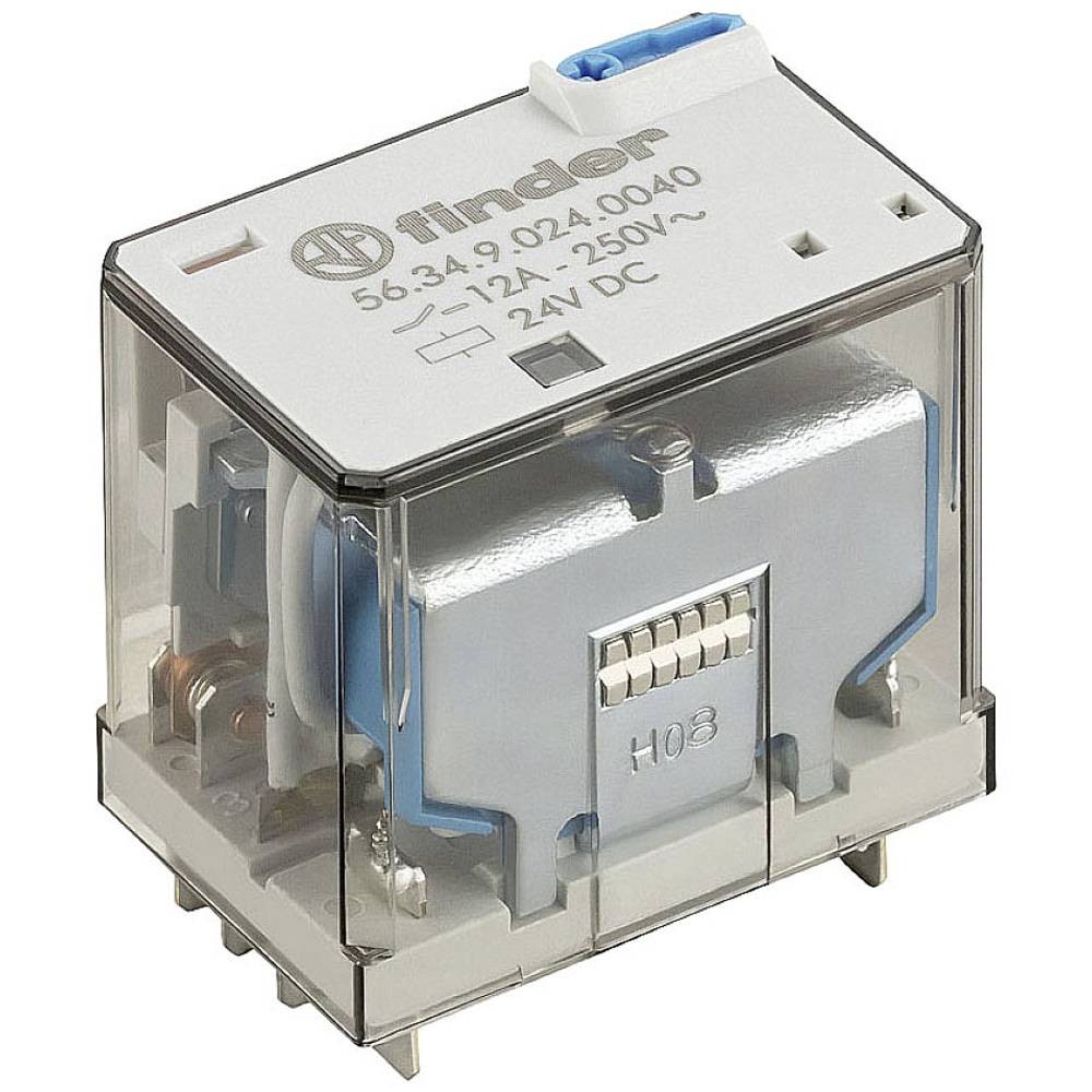 Relais industriel Finder 56.34.9.024.0000 24VDC 12A inverseur RT