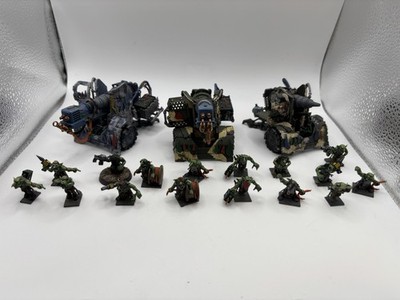 Ork Mek Gunz x3 Very Well Painted & Add On Options Warhammer 40k Job Lot Bundle