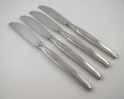 Pfeiffer LUGANO Mangasil Germany 4 Dinner Knives  Stainless Steel Flatware