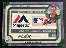 2019 Museum Collection Miles Mikolas JUMBO GAME USED LAUNDRY TAG #1/1 Cardinals