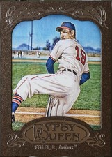 2012 Topps Gypsy Queen #267 Bob Feller Framed Gold Baseball NM